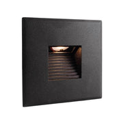 Abdeckung Steps eckig für Wandeinbaustrahler Schwarz, schwarze Aluminium-Abdeckung für LED-Wandeinbaustrahler STEPS