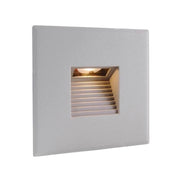 Deksel Steps firkantet til innfelte veggspotter, sølvfarget, aluminium-deksel til LED-innfelte veggspotter.