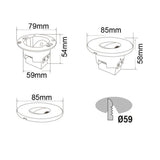 Cover Sys-Wall 68 for LED wall recessed spotlights Square 3