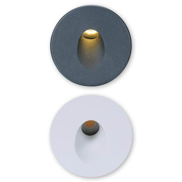 Abdeckung Sys-Wall 68 für LED-Wandeinbaustrahler Rund 1, Aluminium-Abdeckung in Schwarz und Weiß