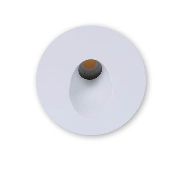 Abdeckung Sys-Wall 68 für LED-Wandeinbaustrahler Rund 1, weiße Aluminium-Abdeckung für Prolight ohne Base