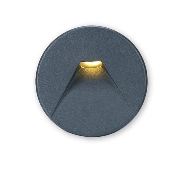 Abdeckung Sys-Wall 68 für LED-Wandeinbaustrahler Rund 2, schwarze Aluminium-Abdeckung für Prolight LED-Wandeinbaustrahler
