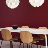 Rounded pendant lamp Norm12 XL White