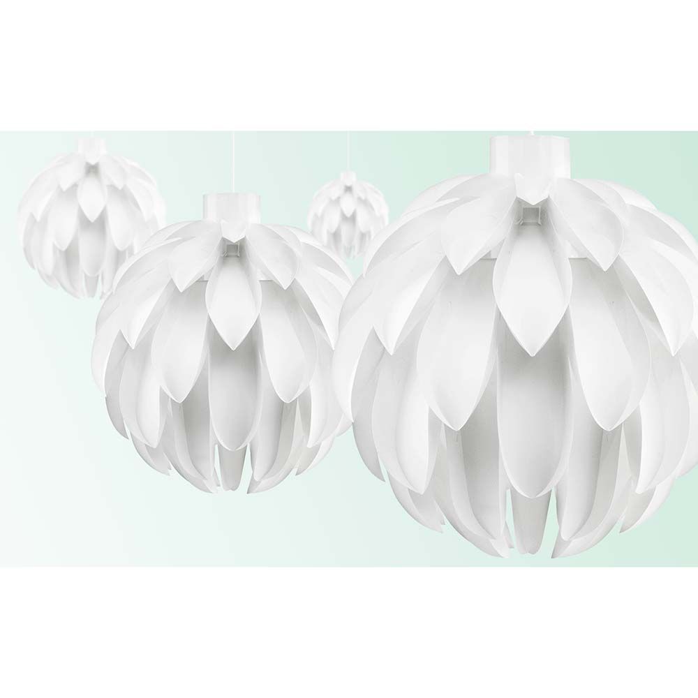 Rounded pendant lamp Norm12 XL White