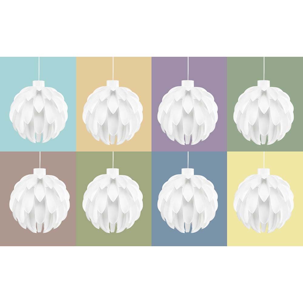 Rounded pendant lamp Norm12 XL White