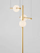 Acrobat LED Pendelleuchte 6-flammig 3000K Schwarz mit Aluminiumschirmen und Opalglas.