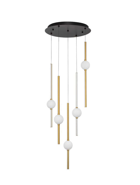 Acrobat LED lampada a sospensione 7 luci 3000K nero