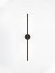 Aden LED Wandleuchte 3000K Schwarz, schlanke 90 cm LED-Wandleuchte aus mattem Aluminium in minimalistischem Design