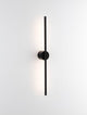 Aden LED Wandleuchte 3000K Schwarz - schlanke 90cm matte schwarze Aluminium Wandleuchte mit indirektem warmweißem Licht