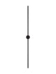 Aden LED Wandleuchte 3000K Schwarz, schlanke 90 cm Wandleuchte aus mattem Aluminium, minimalistisches Design