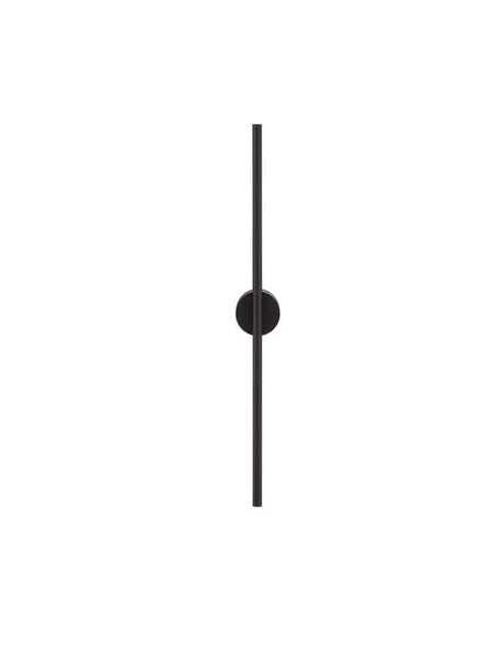 Aden LED Væglampe 3000K Sort - slank 90 cm væglampe i mat aluminium, minimalistisk design, 7,3 cm dybde