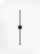 Alt Tag: Aden LED Wandleuchte 3000K Schwarz, schlanke 90 cm matte Aluminium-Wandleuchte, minimalistisches modernes Design