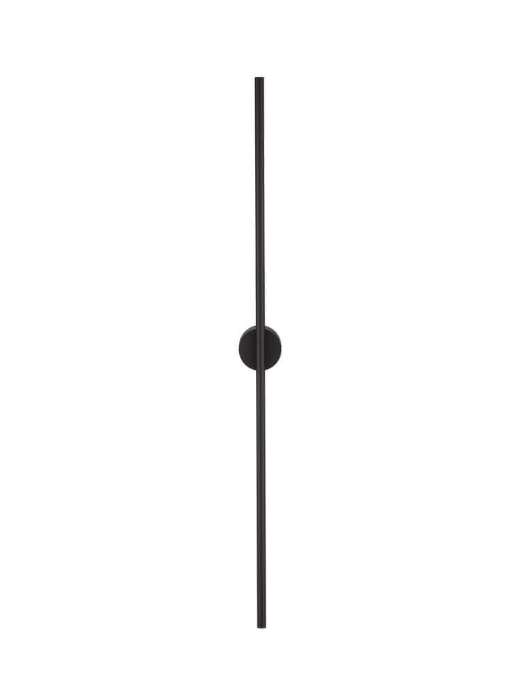 Aden LED Wandleuchte 3000K Schwarz, schlankes 90 cm Aluminium-Design in mattschwarz für moderne Wohnräume