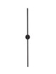 Aden LED Wandleuchte 3000K Schwarz, schlankes 90 cm Aluminium-Design in mattschwarz für moderne Wohnräume