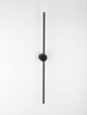 Alt Tag: Aden LED Wandleuchte 3000K Schwarz schlanke 90 cm Wandlampe in mattem Aluminium, minimalistisches Design, 7,3 cm Tiefe