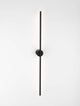 Aden LED Wandleuchte 3000K Schwarz – schlanke 90cm matte Aluminium Wandlampe, minimalistisches Lichtprofil für moderne Innenräume
