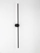 Alt Tag: Aden LED Wandleuchte 3000K Schwarz, schlanke 90 cm matte schwarze Aluminium-Wandleuchte, minimalistisches Design