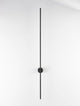 Aden LED Wandleuchte 3000K, elegante schlanke Leuchte aus Schwarz Aluminium, modernes Wanddesign.