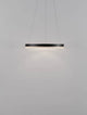 Adria LED Pendelleuchte Ø 40cm 3000K mit mattem, schwarzem Aluminium und gleichmäßiger Lichtverteilung.