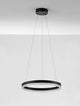Adria LED Pendelleuchte Ø 40cm 3000K in mattem, schwarzem Aluminium für einladende Atmosphäre.