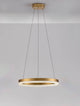Adria LED Pendelleuchte Ø 40cm 3000K in modernem Design mit mattem Gold und gleichmäßiger Lichtverteilung.