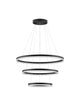 Adria LED Pendelleuchte 3-flammig Ø 80cm in modernem Design mit drei Ringen, ideal für die Wohnung.