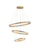 Adria LED Pendelleuchte 3-flammig Ø 80cm mit einzigartigem Design und schwebenden Ringen.