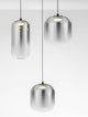 Aelia LED Pendelleuchte 6-flammig Ø 72cm Schwarz, Rauch in modernem Raum mit elegantem Design.