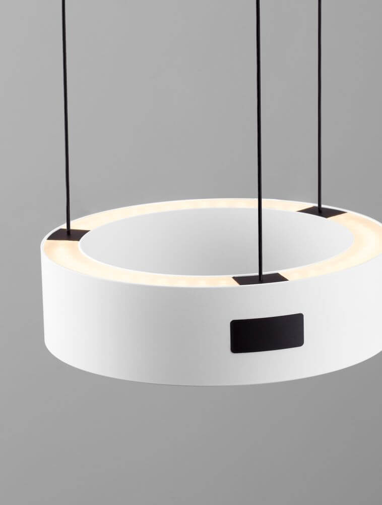 Afi LED Pendelleuchte Ø 20cm Up & Down – schlanke weiße Zylinderleuchte, warmweiß 3000K, up-&-down Beleuchtung für modernes Interieur