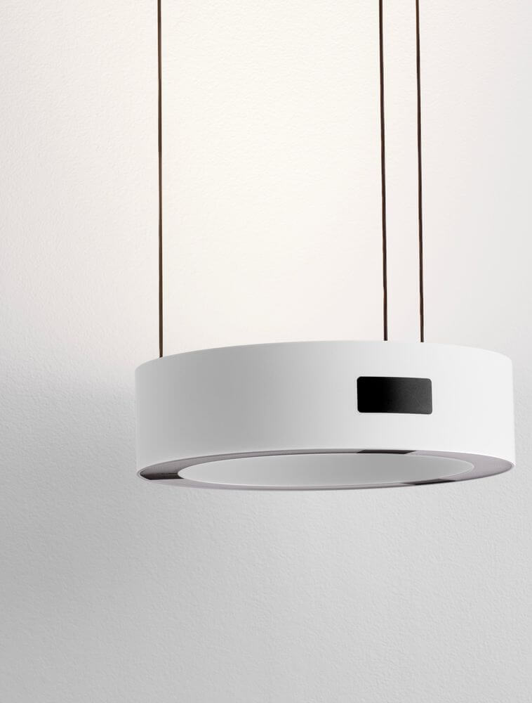 Alt Tag: Afi LED Pendelleuchte Ø 20cm Up & Down hängend in reinweiß, zylindrisches Design mit warmweißem 3000K Licht