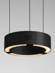 Afi LED Pendelleuchte Ø 20cm Up & Down schwarze zylindrische Pendelleuchte mit warmweißem Licht 3000K, modernes Up-&-Down-Design