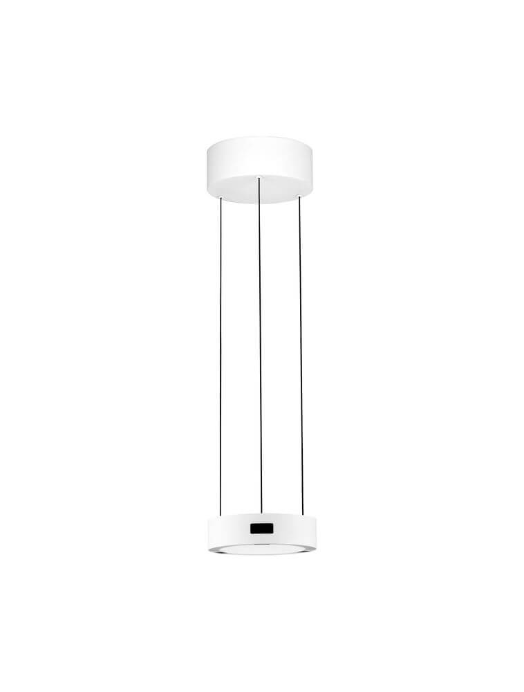 Alt Tag: Afi LED Pendelleuchte Ø 20cm Up & Down, weißes zylinderförmiges Design, warmweiß 3000K, Up & Down Licht