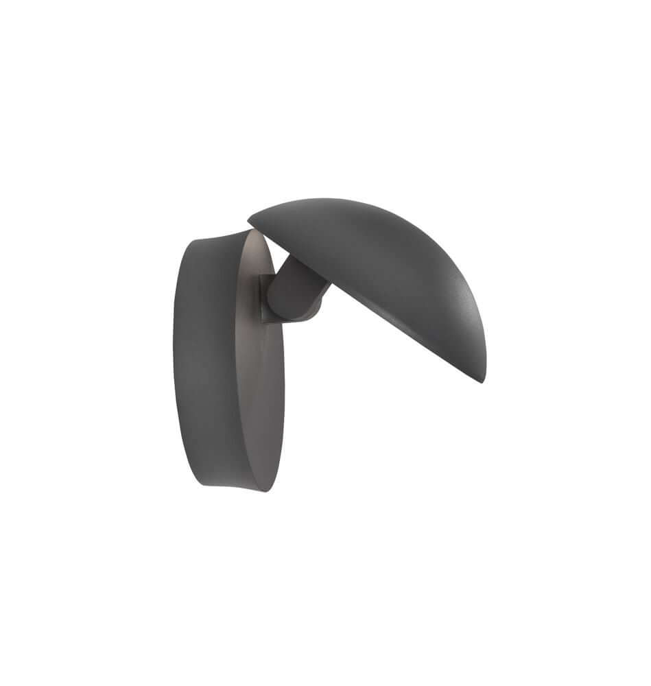 Agile LED Außenwandleuchte 3000K Dunkelgrau IP54 mit minimalistischem Design und anpassbarem Lichtwinkel.