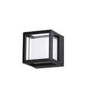 Agosto LED Applique da esterno quadrata nera IP54 (1)