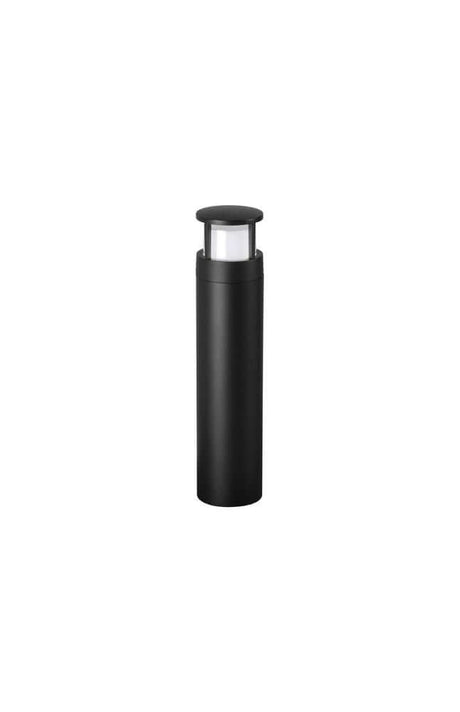 Agosto LED outdoor path light H 50cm black IP54 in modern industrial design made of aluminum and acrylic.