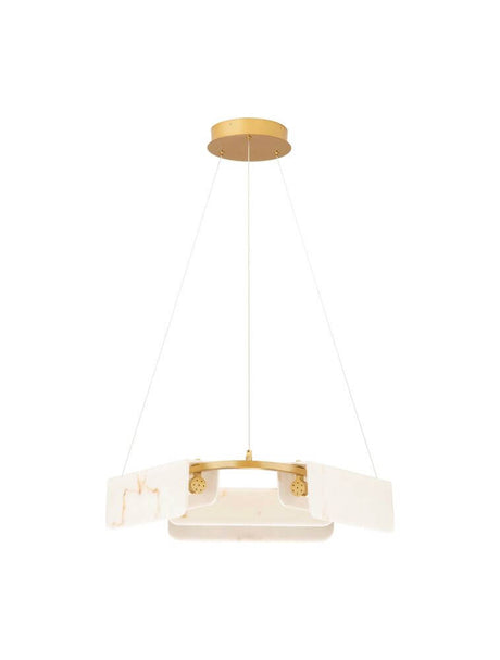 Aider 3-light pendant lamp Ø 63cm - gold aluminum hanging light with three integrated LED modules, modern warm light