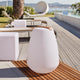 Akku LED-Dekolampe Vessel S mit Holzgriff in modernem Design, ideal für Innen- und Außenbereiche.