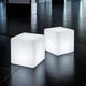 Battery LED Cube 35cm with app control, modern illuminated seating cubes for creative room design.