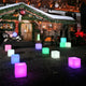 Battery LED Cube 35cm with app control in a lit environment.