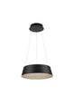 Alba LED Pendelleuchte Ø 42cm 3000K in klassischer Form mit schwarzem Lampenschirm.