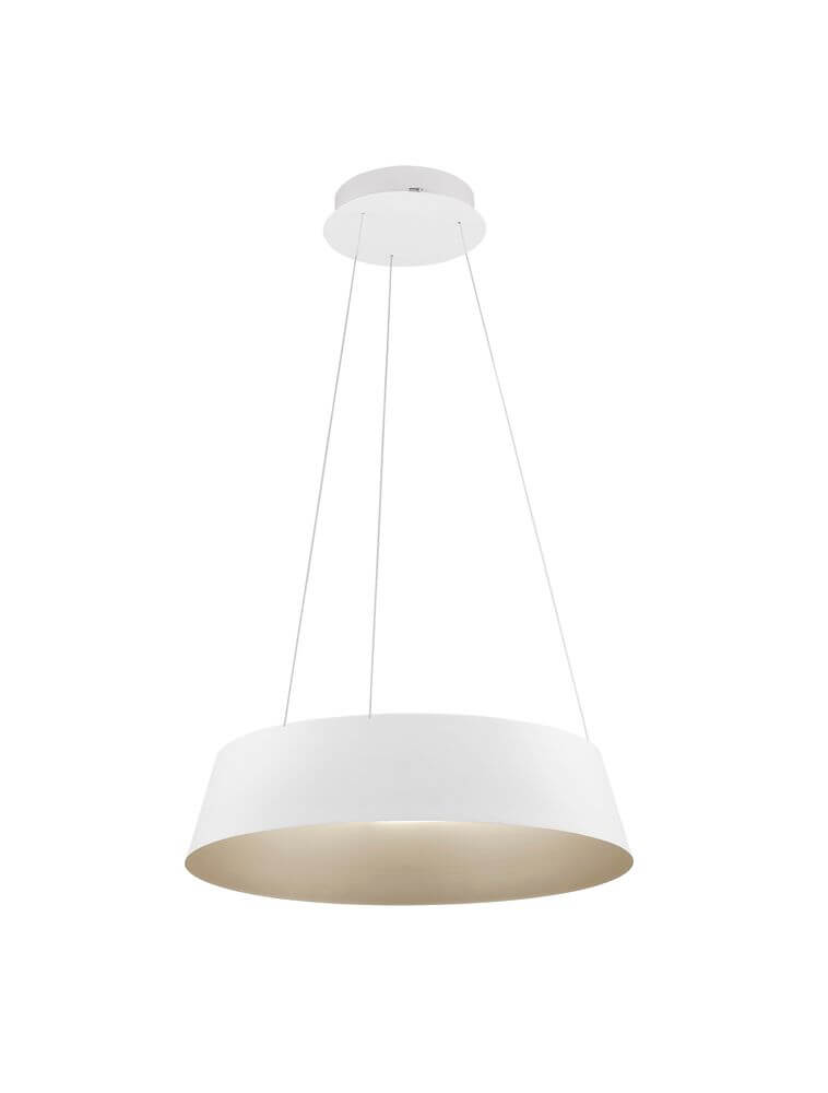 Alba LED Pendelleuchte Ø 54cm 3000K mit goldenem Innenleben für eine gemütliche Atmosphäre.