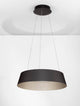 Alba LED Pendelleuchte Ø 54cm 3000K in elegantem Design mit schwarzem Schirm und warmem Licht für stilvolle Innenräume.