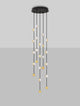 Alcinoe LED Pendelleuchte Ø 38cm mit modernen Lichtern, ideal für elegantes Wohndesign.