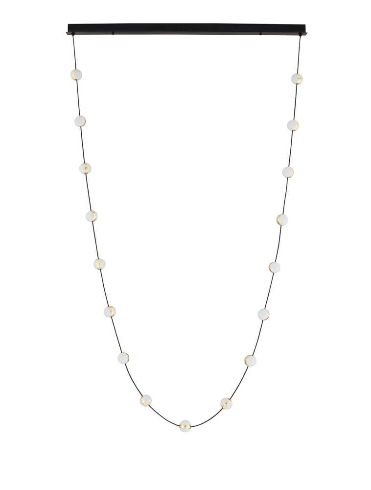 Alcinoe LED Pendelleuchte 3000K Schwarz, Gold - moderne Pendelleuchte mit elegantem Design.
