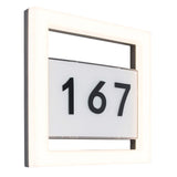 Alice LED outdoor wall light with house number IP44 anthracite