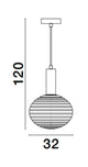 Allen Pendelleuchte E27 Gold, Weiß mit ovalem Schirm, Durchmesser 32 cm, moderne Designleuchte für stimmungsvolle Beleuchtung.