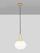 Allen Pendelleuchte E27 Gold, Weiß mit mattem Opalglas und elegantem Design wie aus der Nova Luce Kollektion.