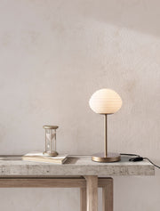 Lampe de table Allen doré/blanc Ø 18 cm (1)