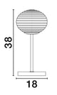Allen Tischleuchte Gold/Weiß Ø 18cm (6)