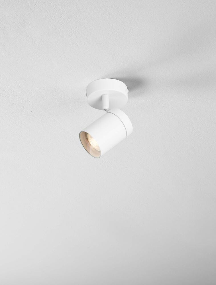 Alma Deckenleuchte GU10 IP44 in Weiß, Deckenstrahler mit schwenkbarem Licht.
